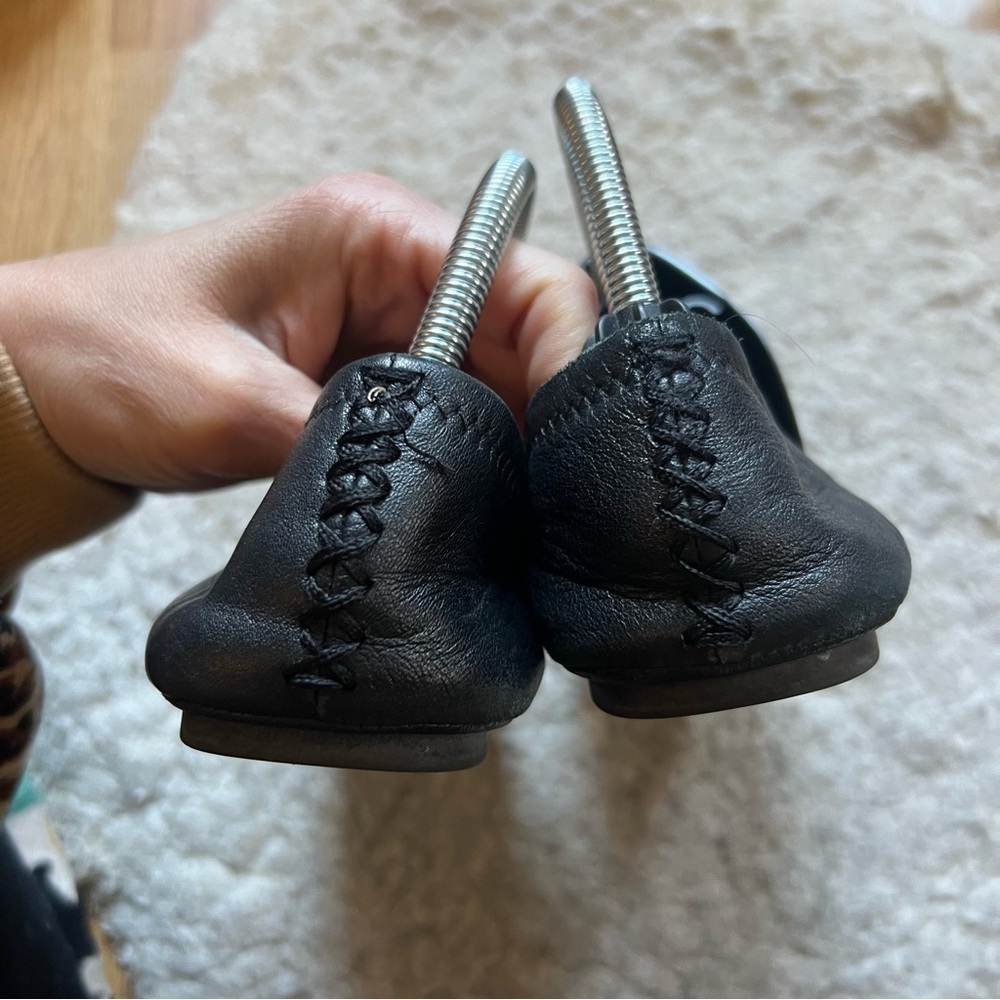 Lucky Brand Solid Black Leather Erin BALLET FLAT SZ 8 - Picture 9 of 10